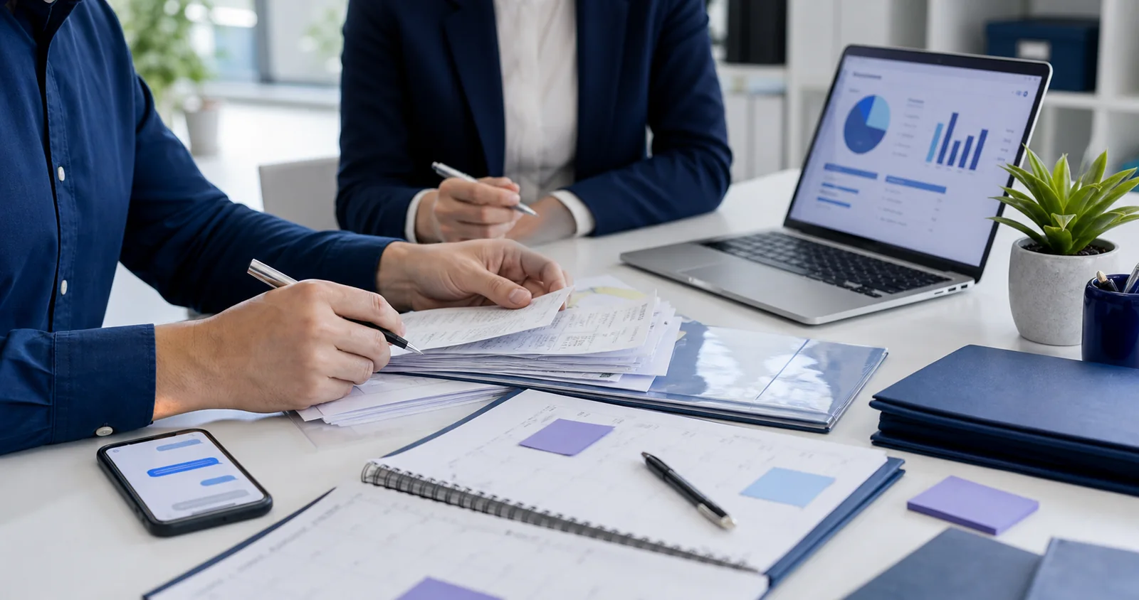 Organised business documents, dashboard, reminders, and admin workflow